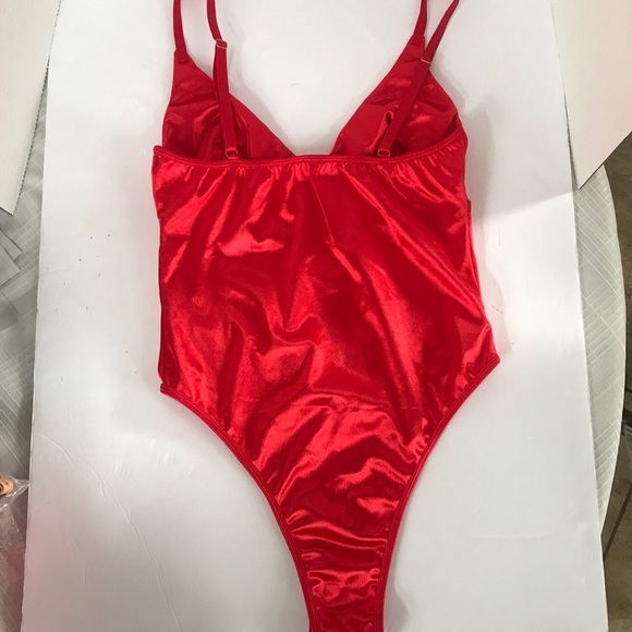Women’s Sexy Red Corset Red Bodysuit, NWOT - Picture 3 of 9